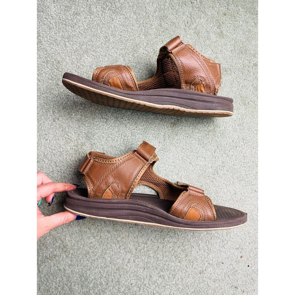 New Balance Sandals Men's Size 10W Brown Strap on wide Open Toe - Picture 4 of 6